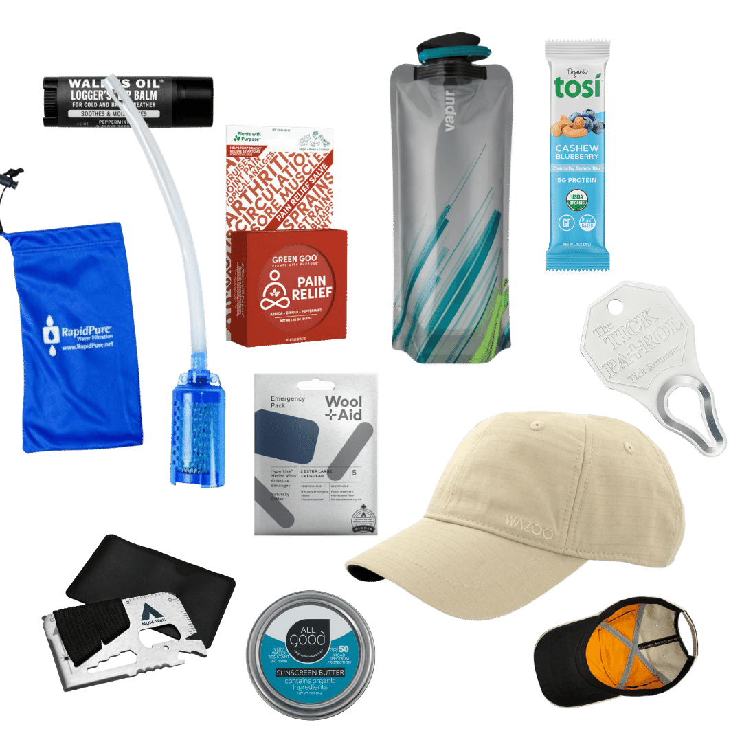 Hiking top safety kit