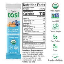 Load image into Gallery viewer, Tosi Super Bites - Cashew Blueberry 1oz
