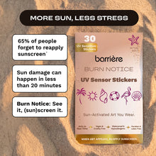 Load image into Gallery viewer, Barriere - Burn Notice UV Stickers - Beach Symbols
