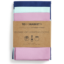 Load image into Gallery viewer, To The Market - Reusable Wrapping Cloths (Set of 3)
